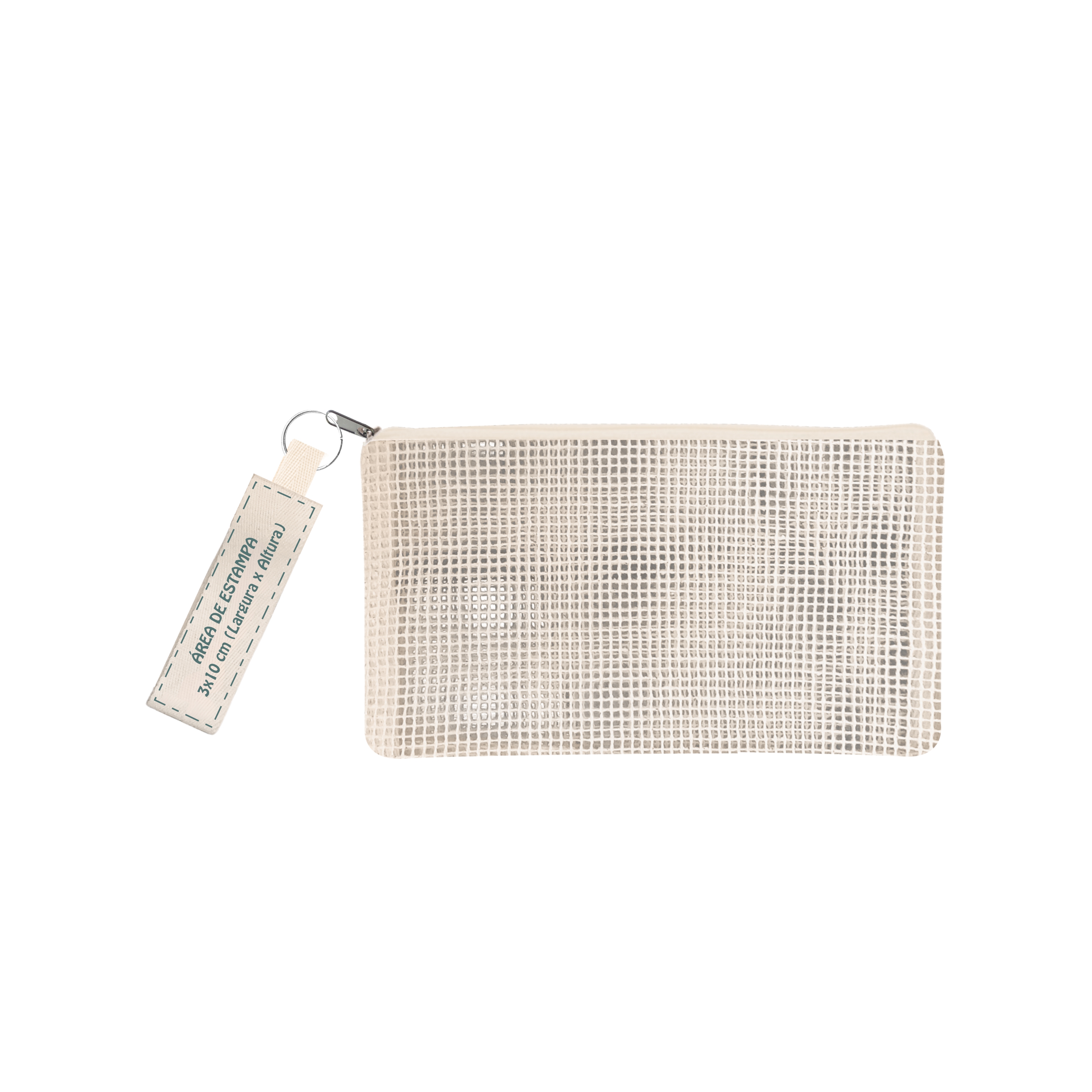 Necessaire ecológica, em tela de algodão cru e com forro atoalhado - ref.: ALFAZEMA