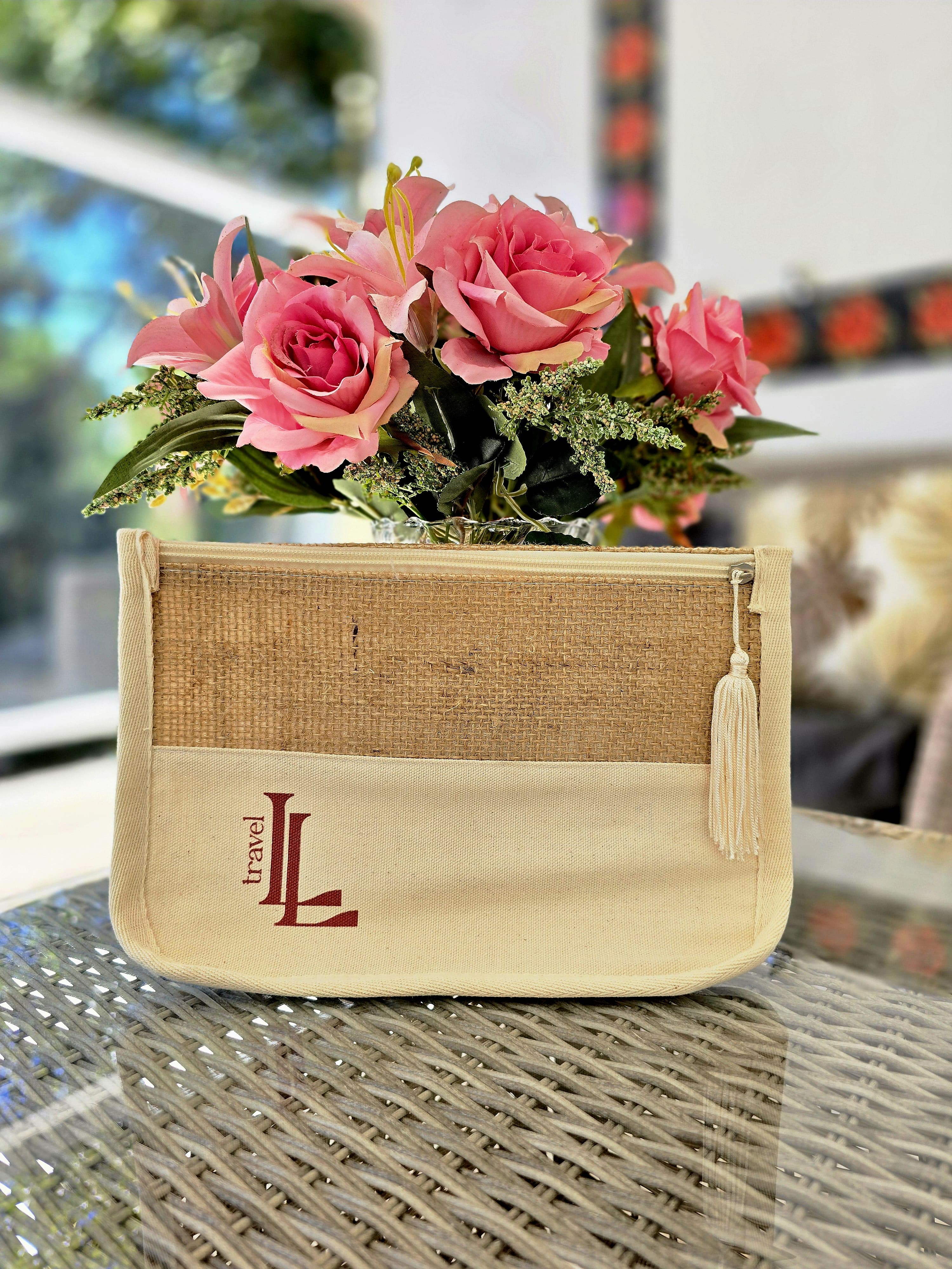 Clutch Ecológica em Lona de Algodão Cru e Juta Natural - Ref.: Adão