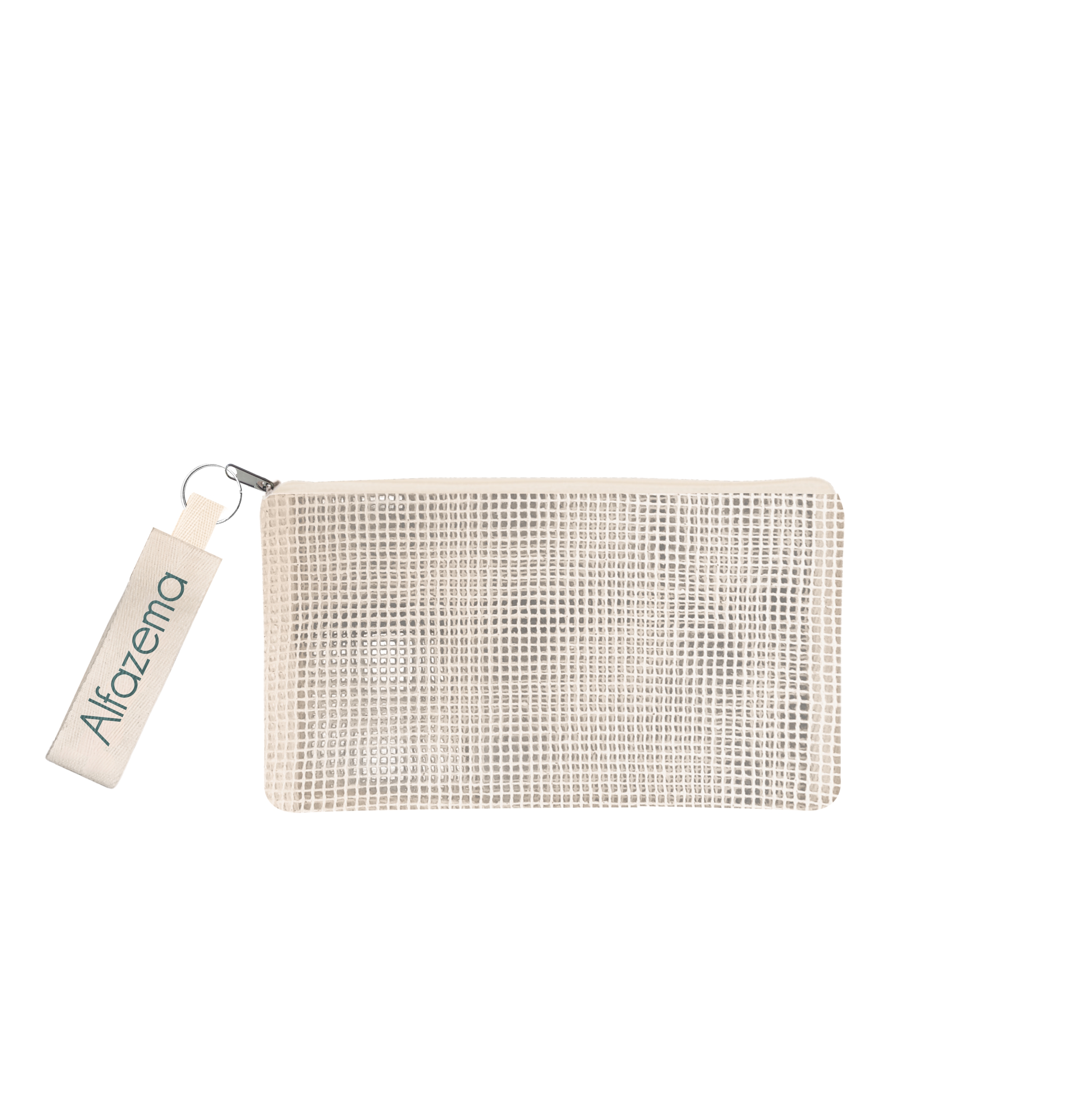 Necessaire ecológica, em tela de algodão cru e com forro atoalhado - ref.: ALFAZEMA