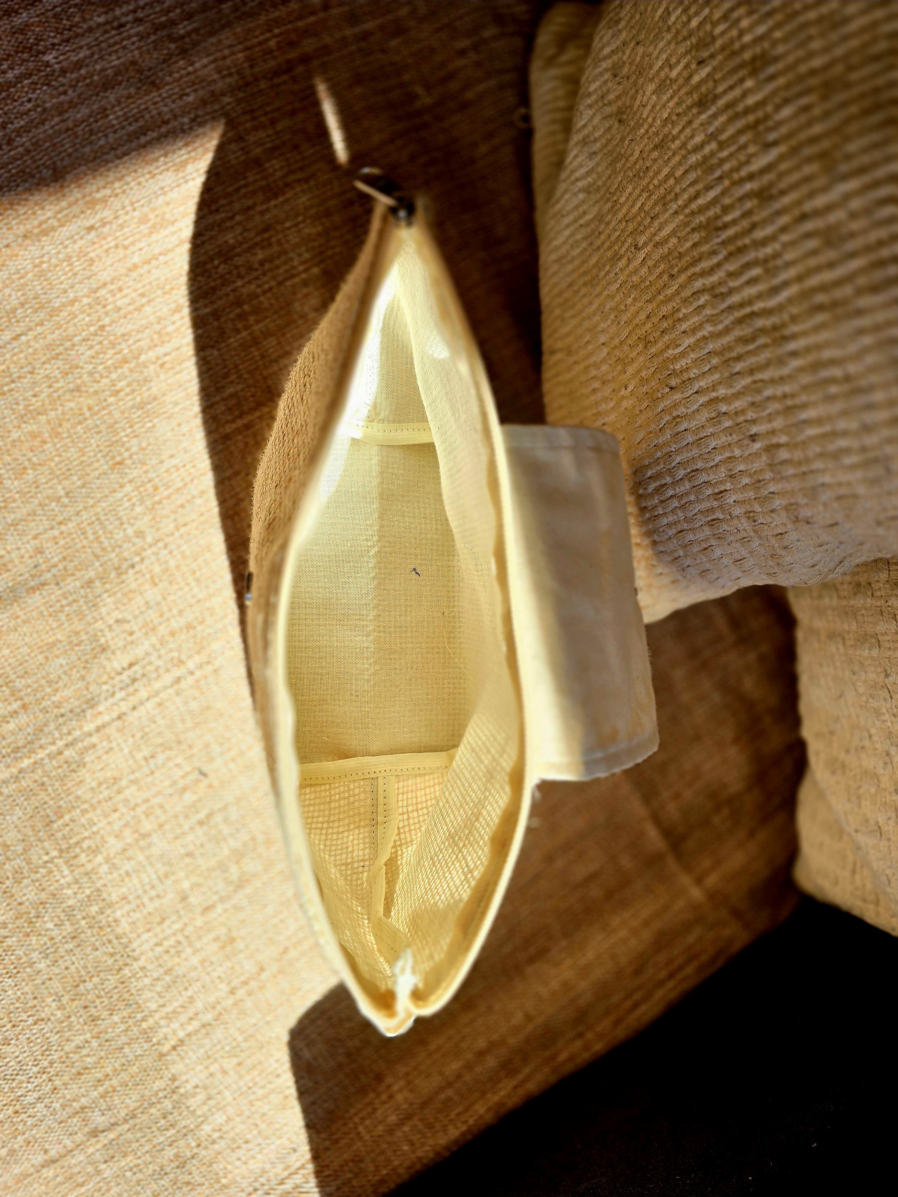 Premium necessaire ecológica em juta natural e forrada com algodão cru- ref.: JASMIM