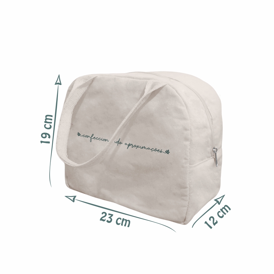 Térmica Ecológica em Lona de Algodão Cru e Forro Térmico Metalizado - Ref.: Pinguim