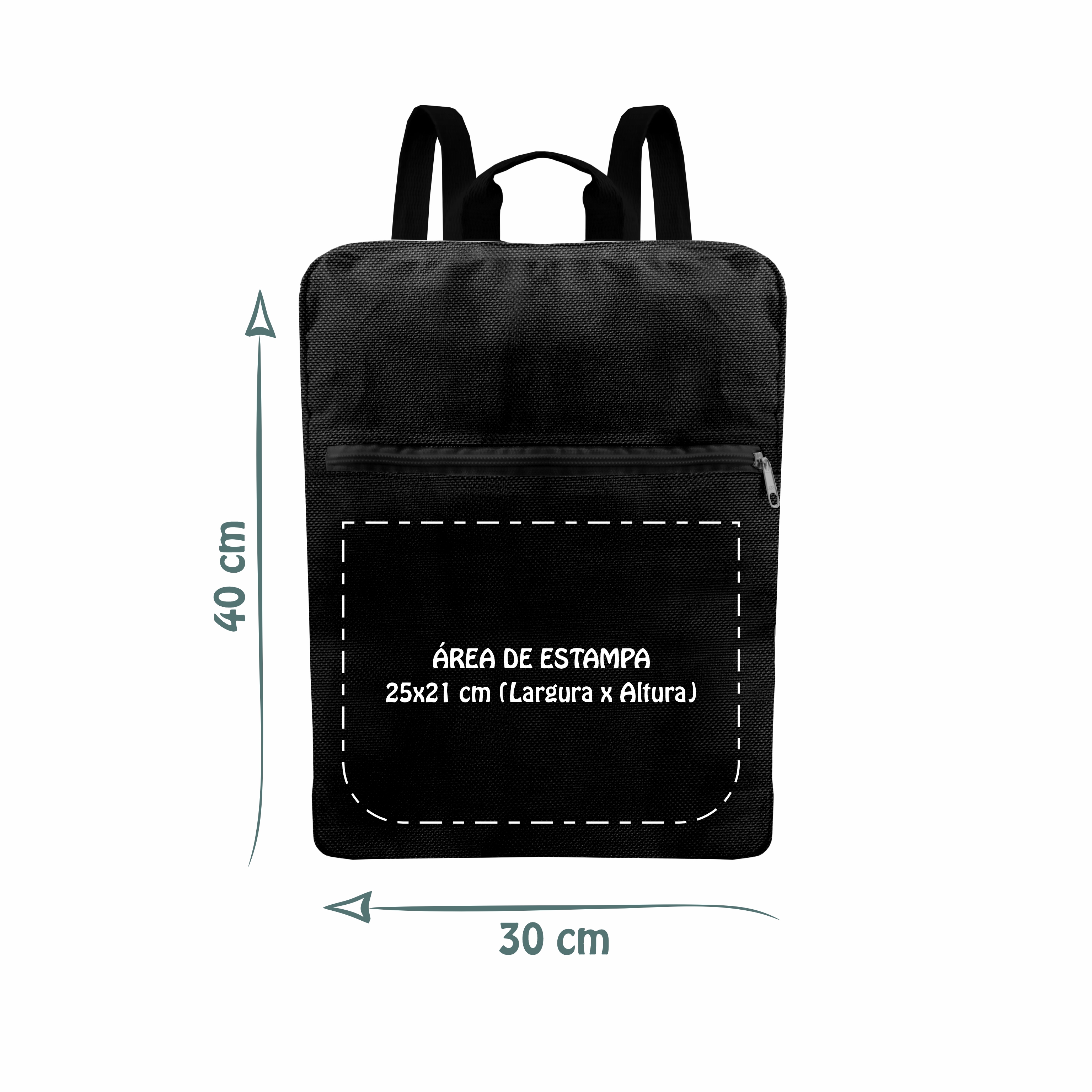 Mochila Pop | em nylon resistente, com bolso frontal e alças reguláveis.