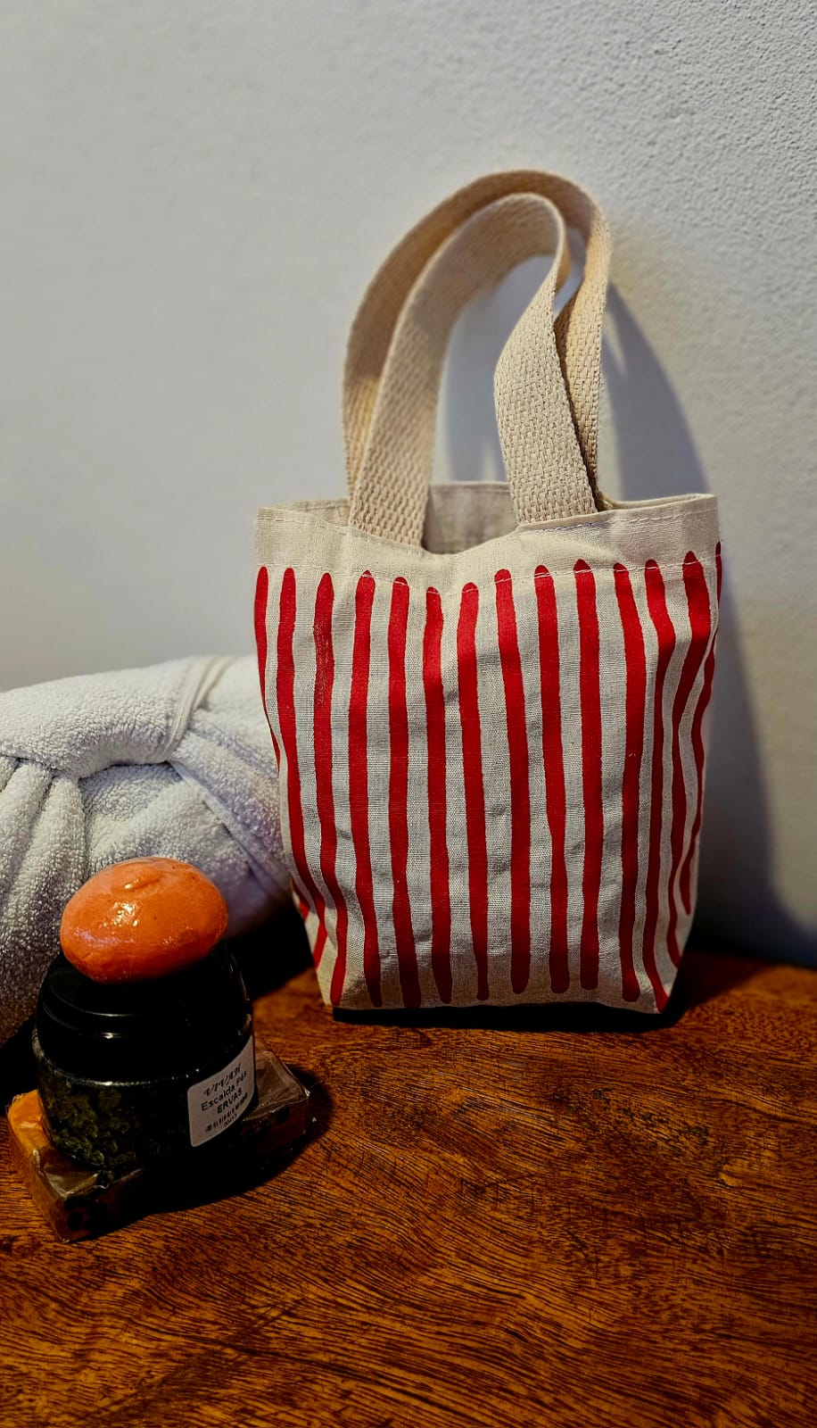 Sacola Ecológica em Algodão Cru - Ref.: Tulipa