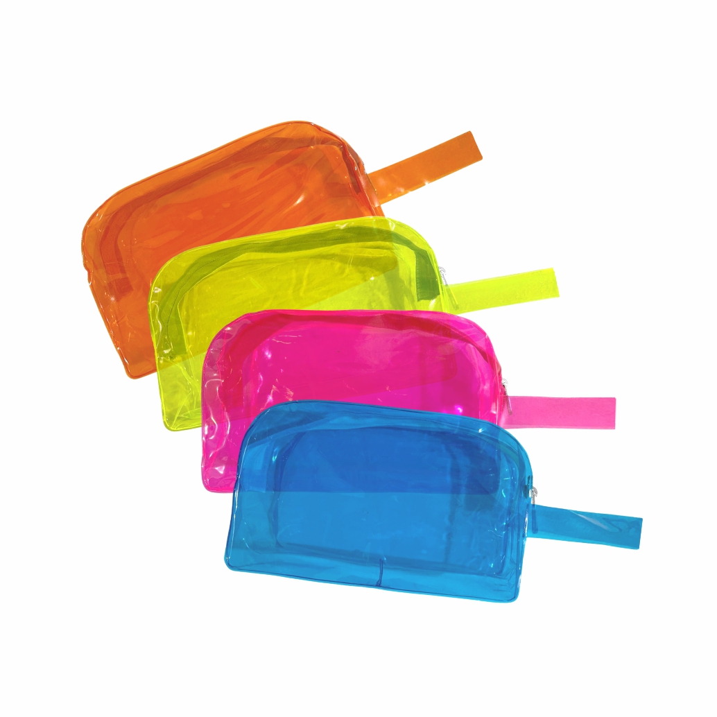 Necessaire Soldada em PVC Colorido com Fechamento em Zíper - Ref.: Blues