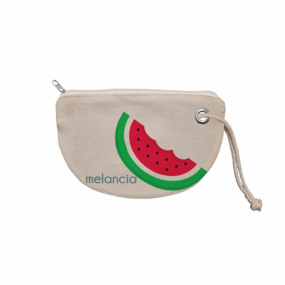 Clutch Ecológica em Algodão Cru - Ref.: Melancia