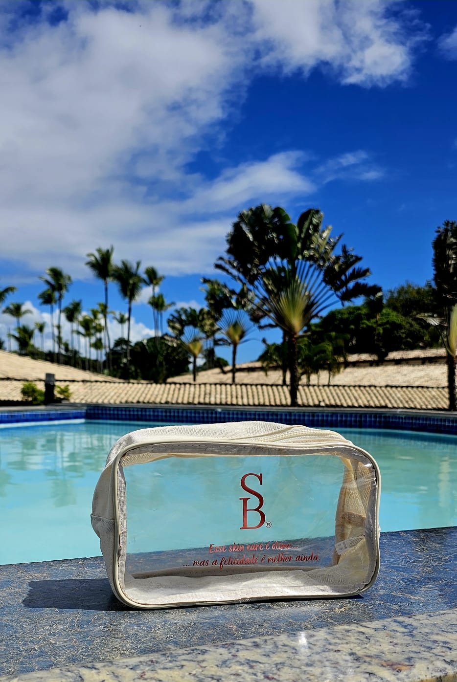 Frasqueira Ecológica em Lona de Algodão Cru e Visor em PVC Cristal - Ref.: Cegonha