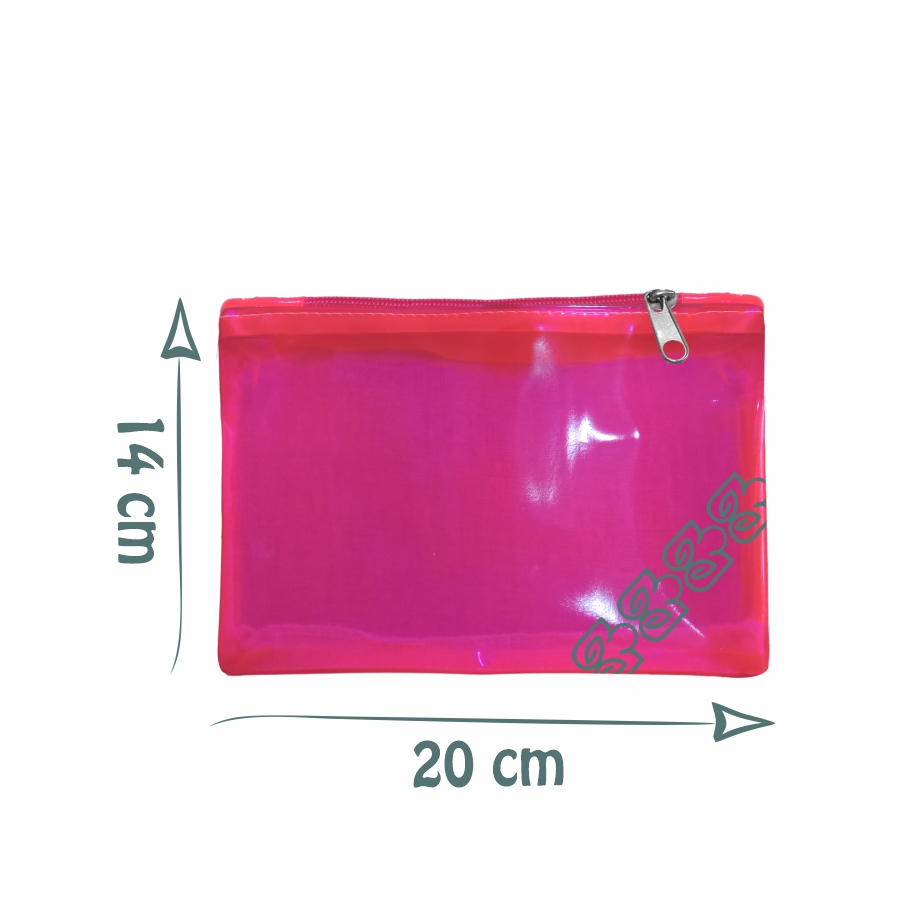 Necessaire Ecológica em Lona de Algodão Cru e PVC Colorido - Ref.: Colibri