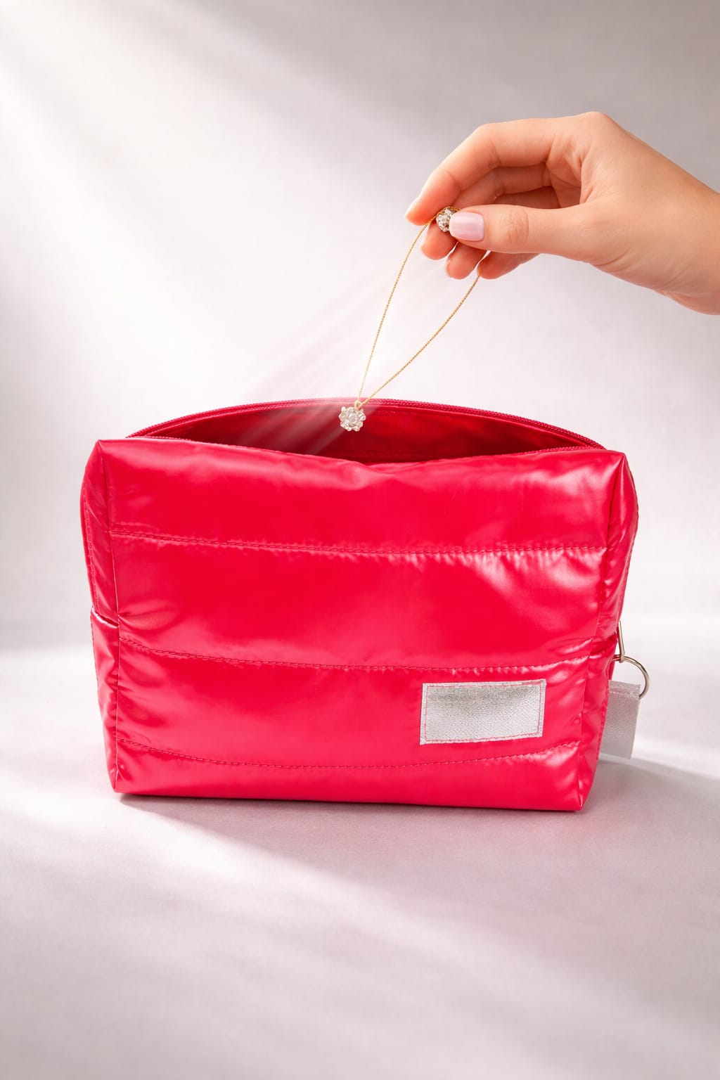 Lançamento Salsa | a necessaire com tecido puffer, estilosa e com um brilho encantador.