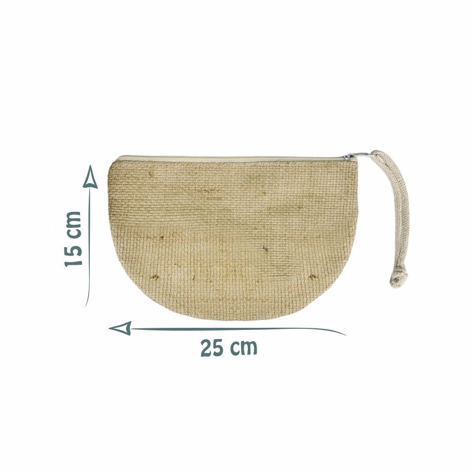 Clutch Ecológica em Algodão Cru e Juta Natural Dublada - Ref.: Coco
