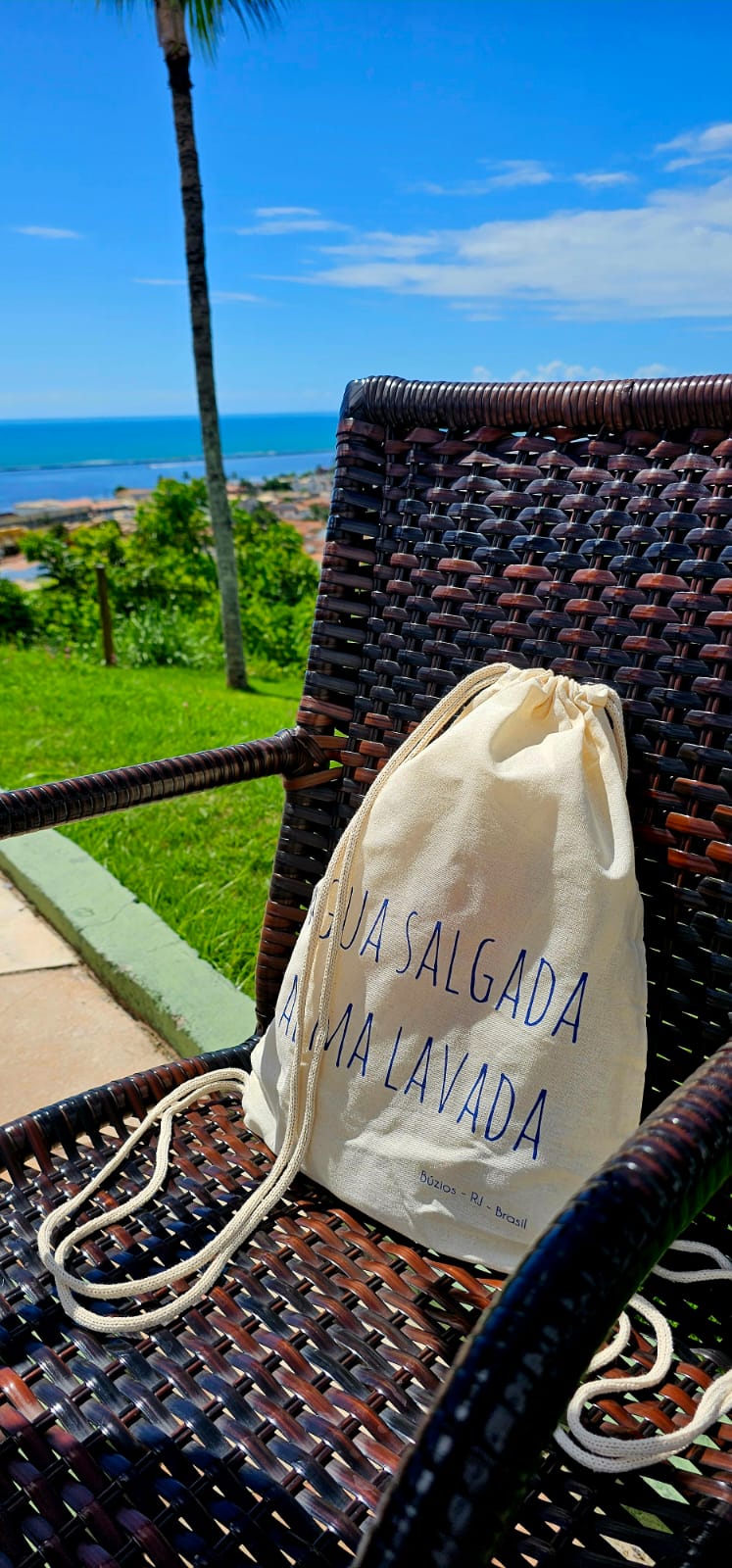 Sacochila Ecológica em Algodão Cru - Ref.: Beta