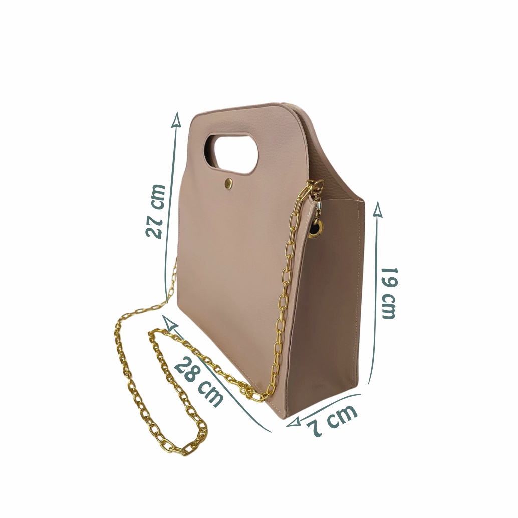 Bolsa Premium em Corino com Alça de Mão e Botão - Ref.: Pérola