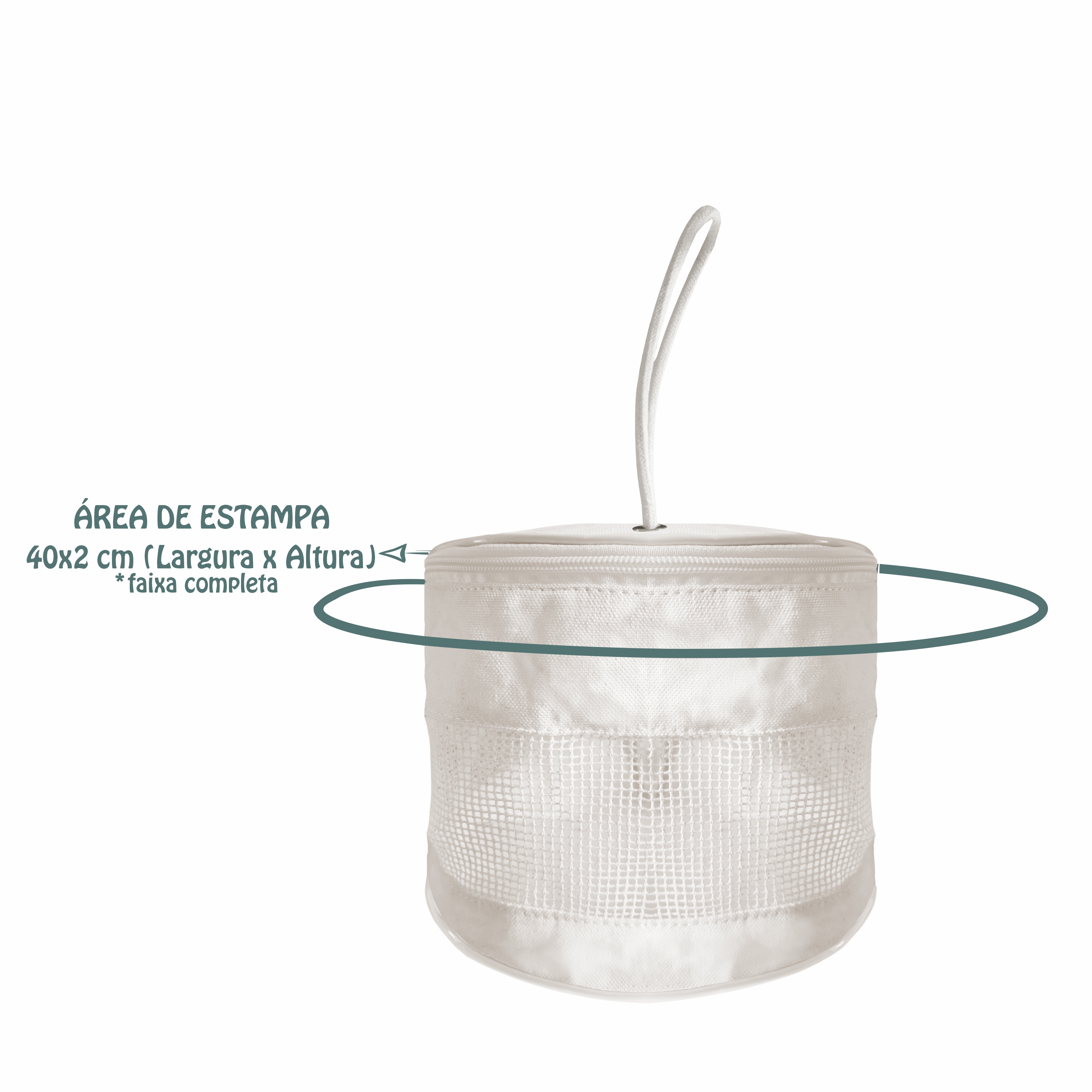 Mini frasqueira redonda ecológica - em lona de algodão cru - ref.: CAJU