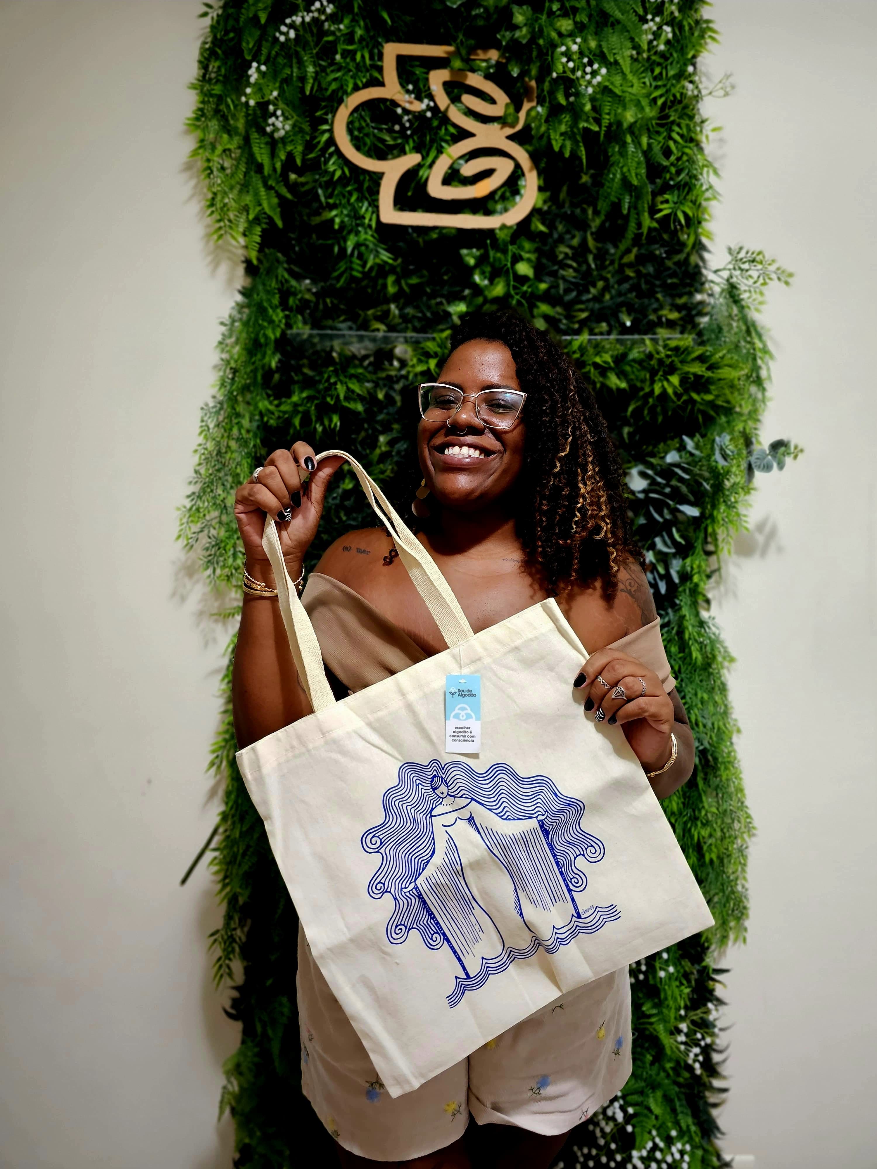 Sacola Ecológica em Algodão Cru - Ref.: Manga