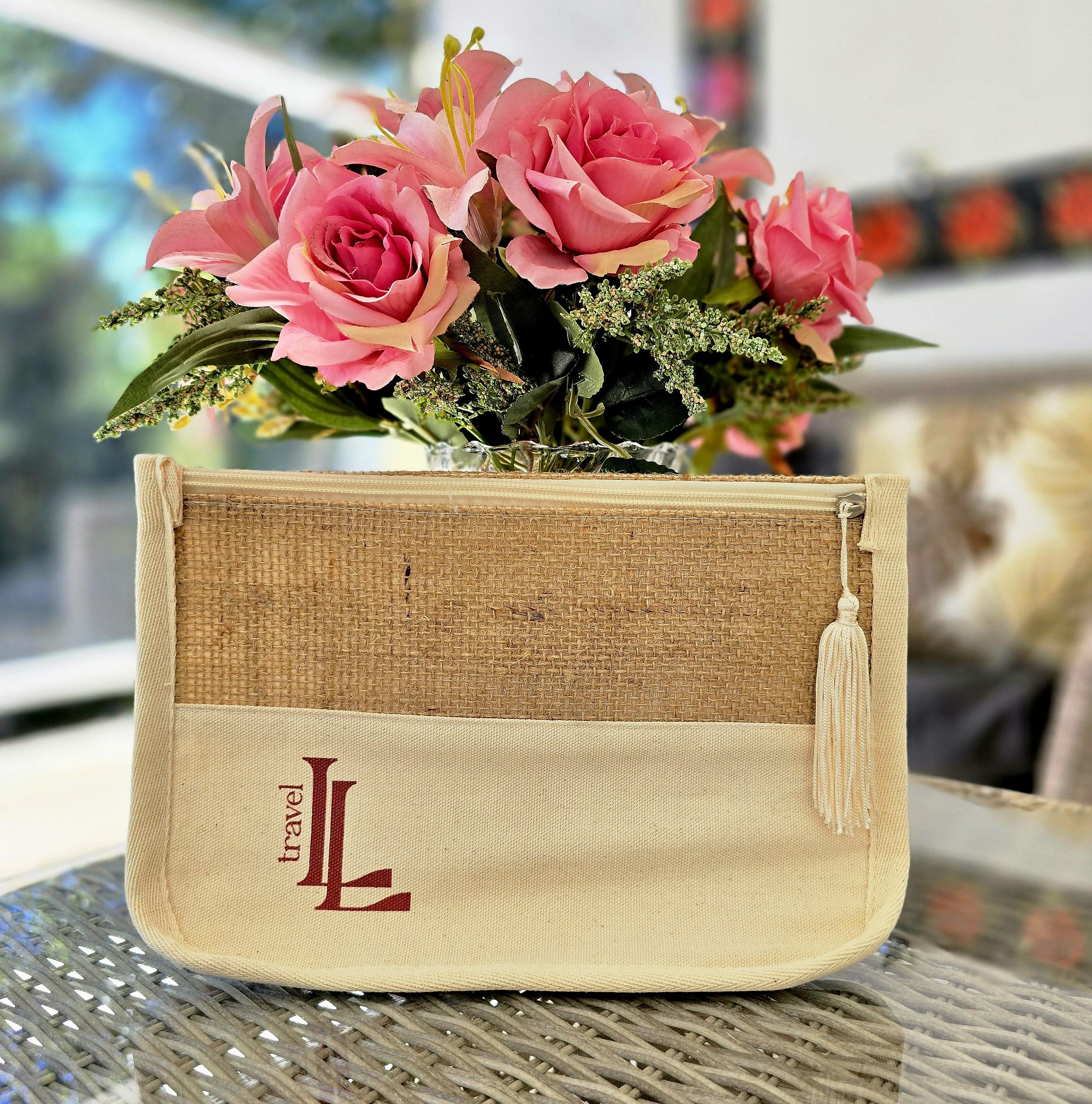Clutch Ecológica em Lona de Algodão Cru e Juta Natural - Ref.: Adão