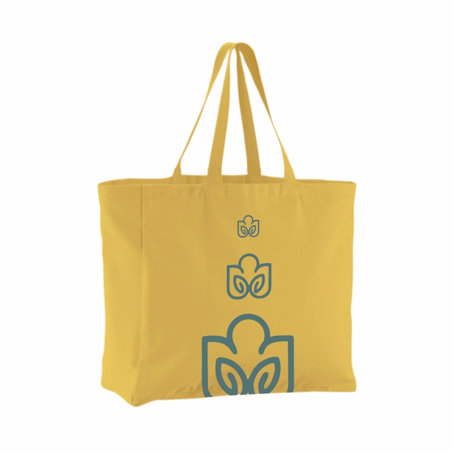 Sacola Ecológica em Lona de Algodão Colorida - Ref.: Girassol