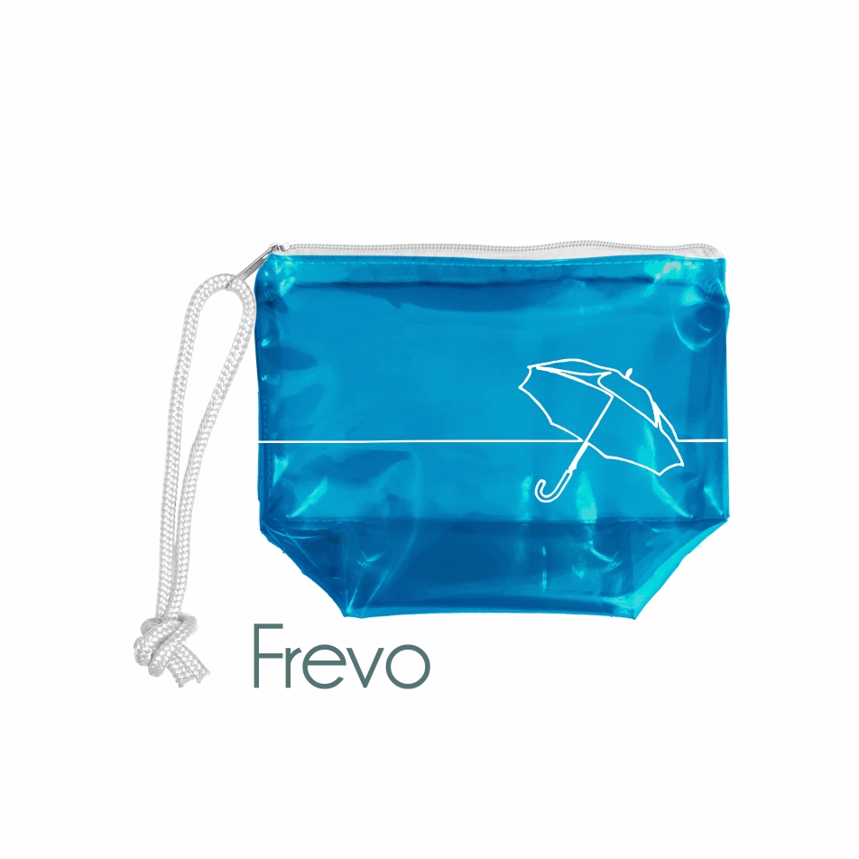 Necessaire Promocional em PVC Colorido com Fundo Lombado - Ref.: Frevo