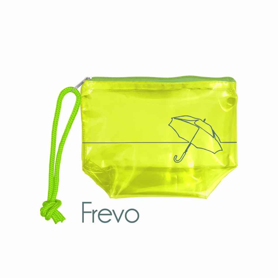 Necessaire Promocional em PVC Colorido com Fundo Lombado - Ref.: Frevo