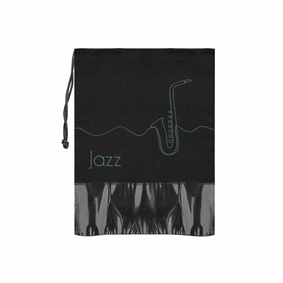 Saco Promocional em TNT Colorido e Visor em PVC Cristal - Ref.: Jazz