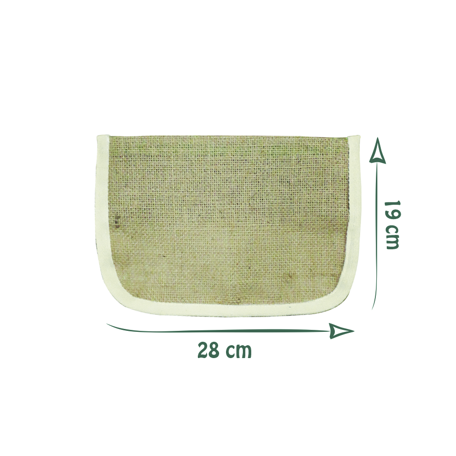 Clutch Ecológica em Lona de Algodão Cru e Juta Natural - Ref.: Adão