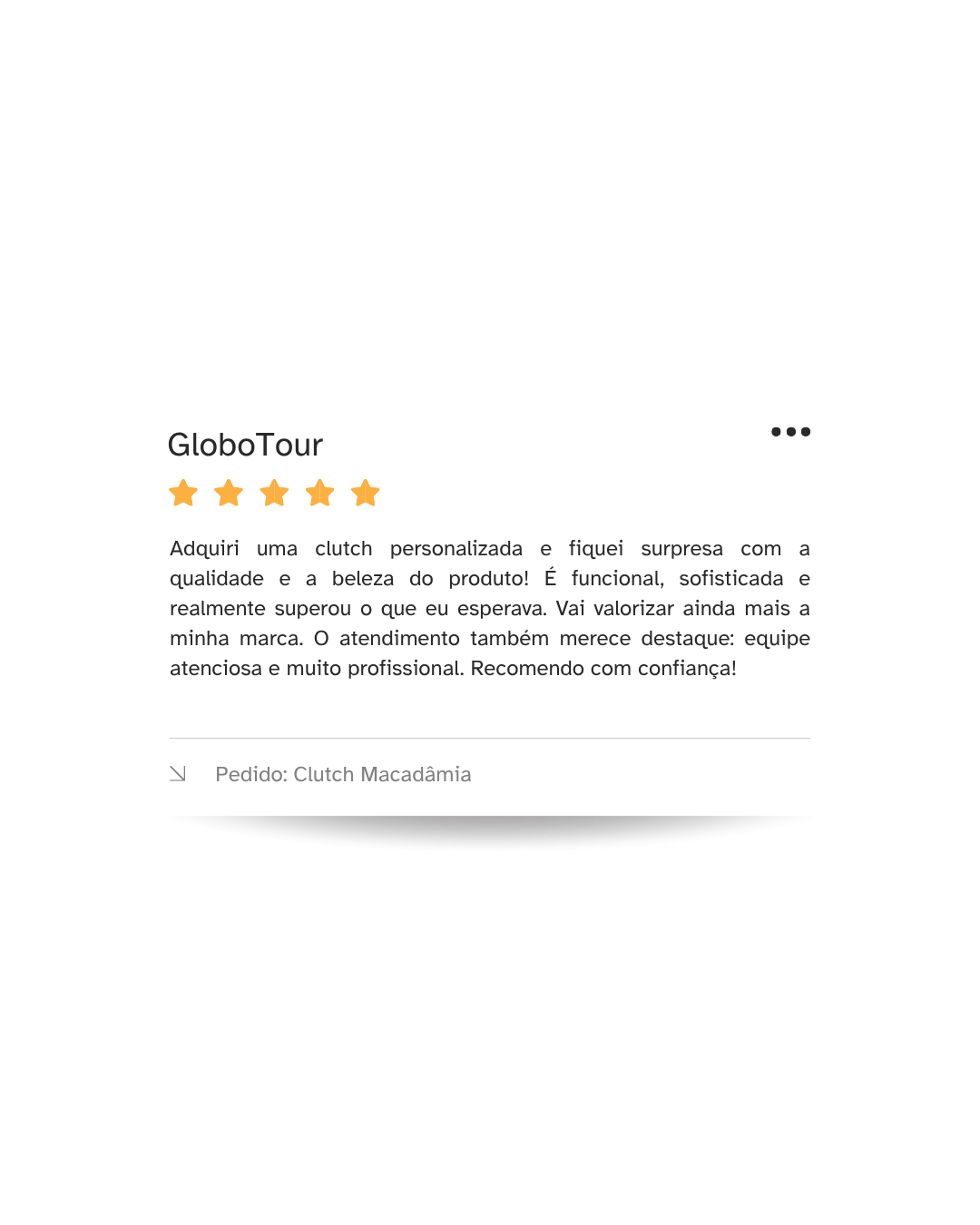 Avaliações reais de quem passou por toda a experiência desde o orçamento ao recebimento do pedido em mãos!