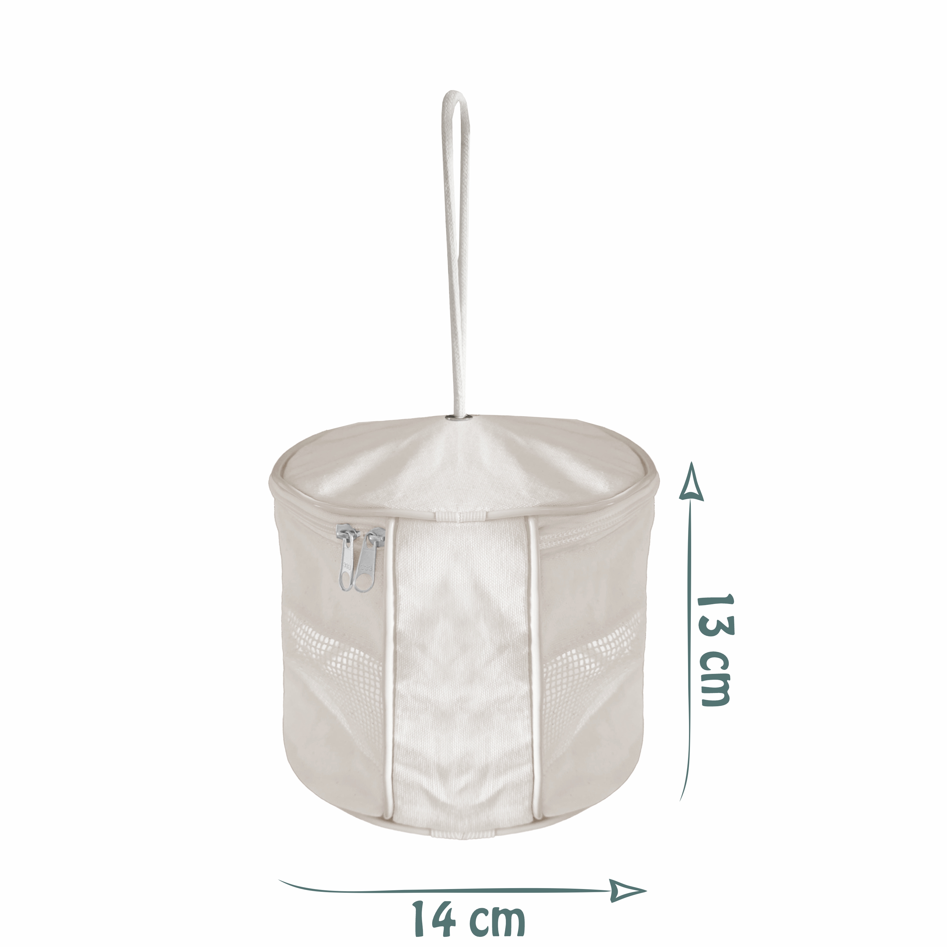 Mini frasqueira redonda ecológica - em lona de algodão cru - ref.: CAJU