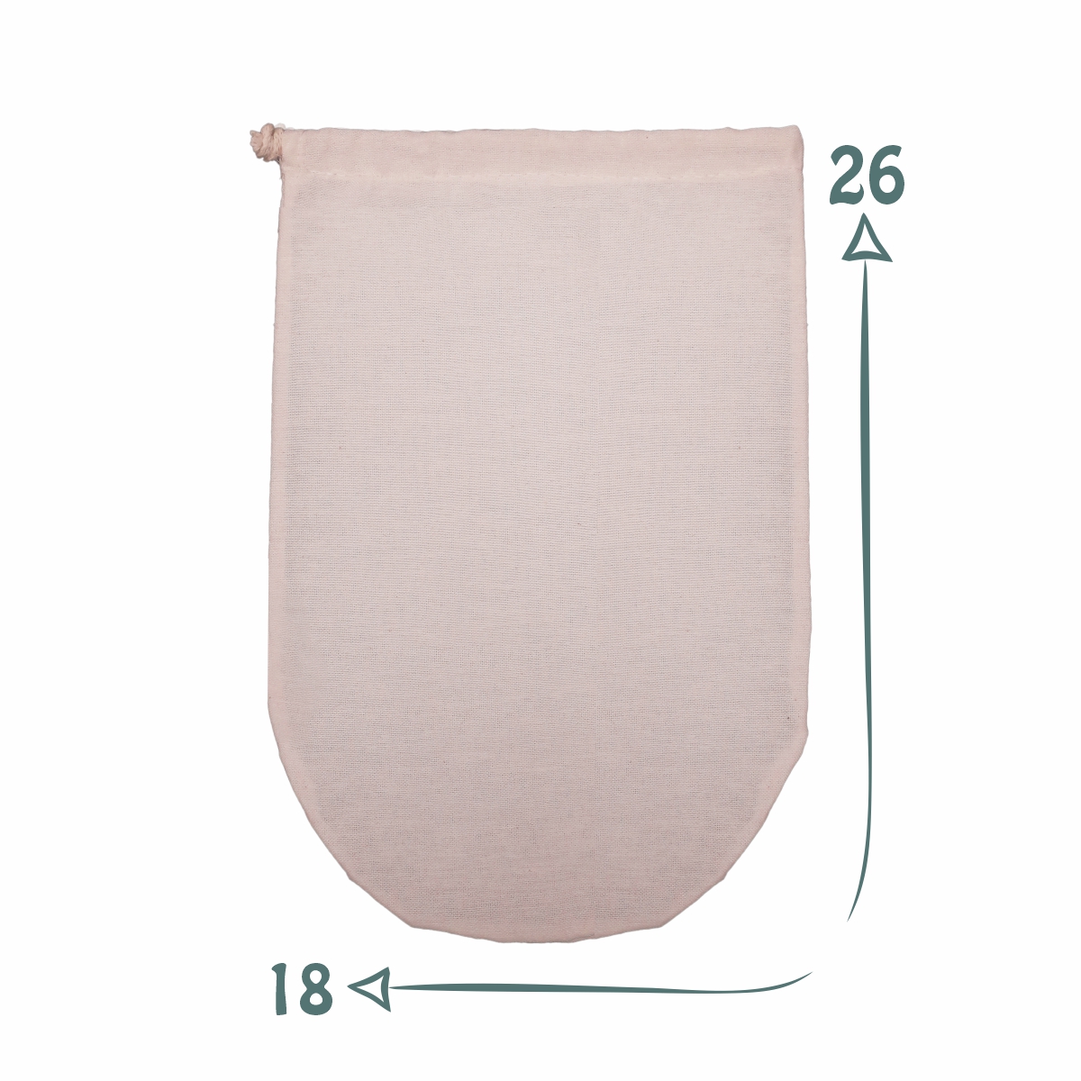 Saco Ecológico com Fundo Arredondado em Algodão Cru - Ref.: Orvalho