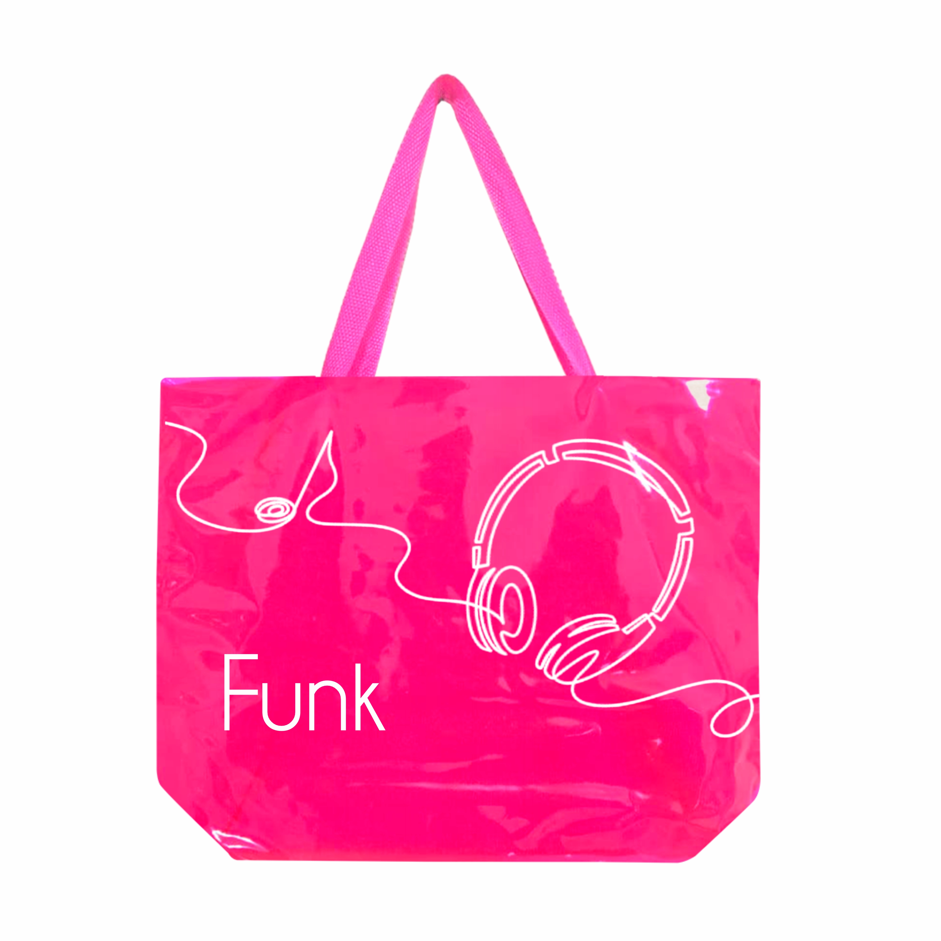 Bag reuse em pvc colorido + forro de toalha + zíper de fechamento - Ref.: Funk