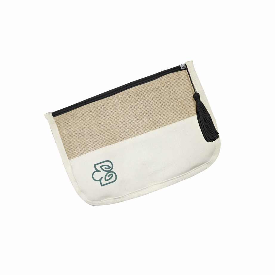 Clutch Ecológica em Lona de Algodão Cru e Juta Natural - Ref.: Adão