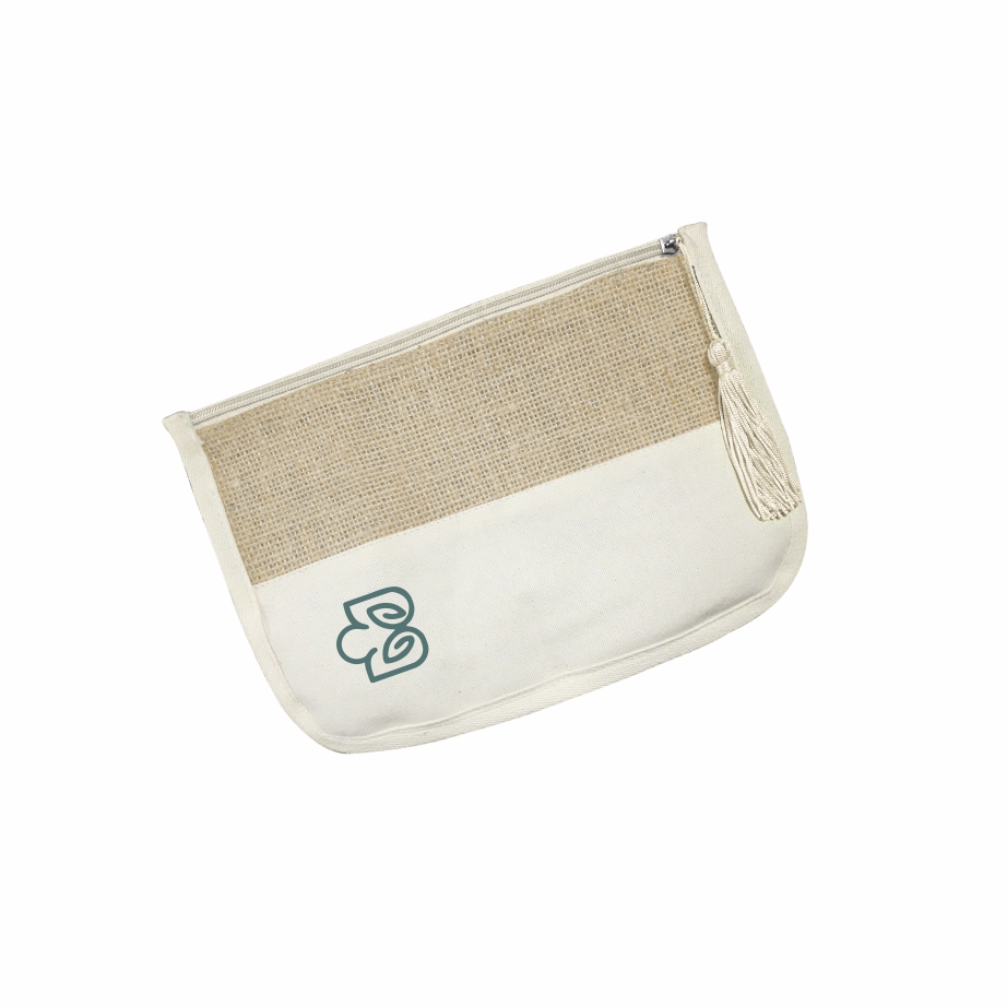 Clutch Ecológica em Lona de Algodão Cru e Juta Natural - Ref.: Adão