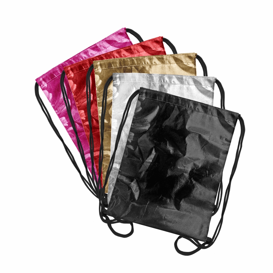 Sacochila Promocional em TNT Metalizado - Ref.: Disco