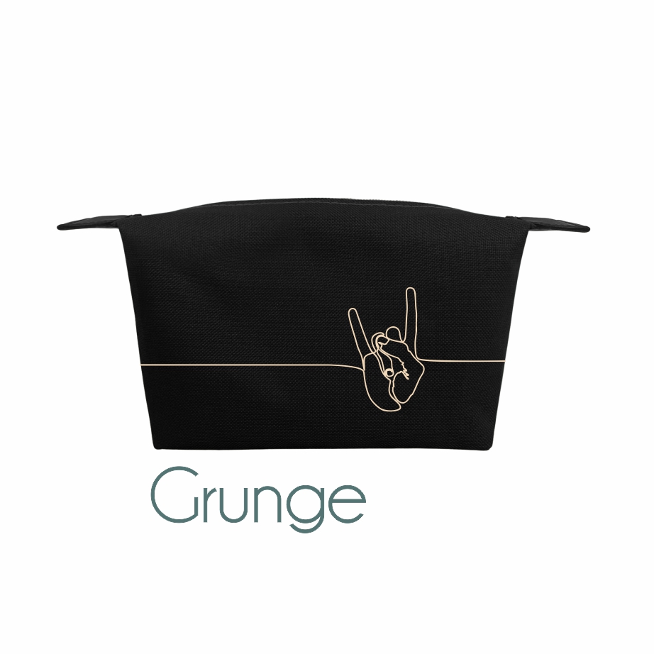 Necessaire Unissex em Nylon 600 com Puxadores de Corino - Ref.: Grunge