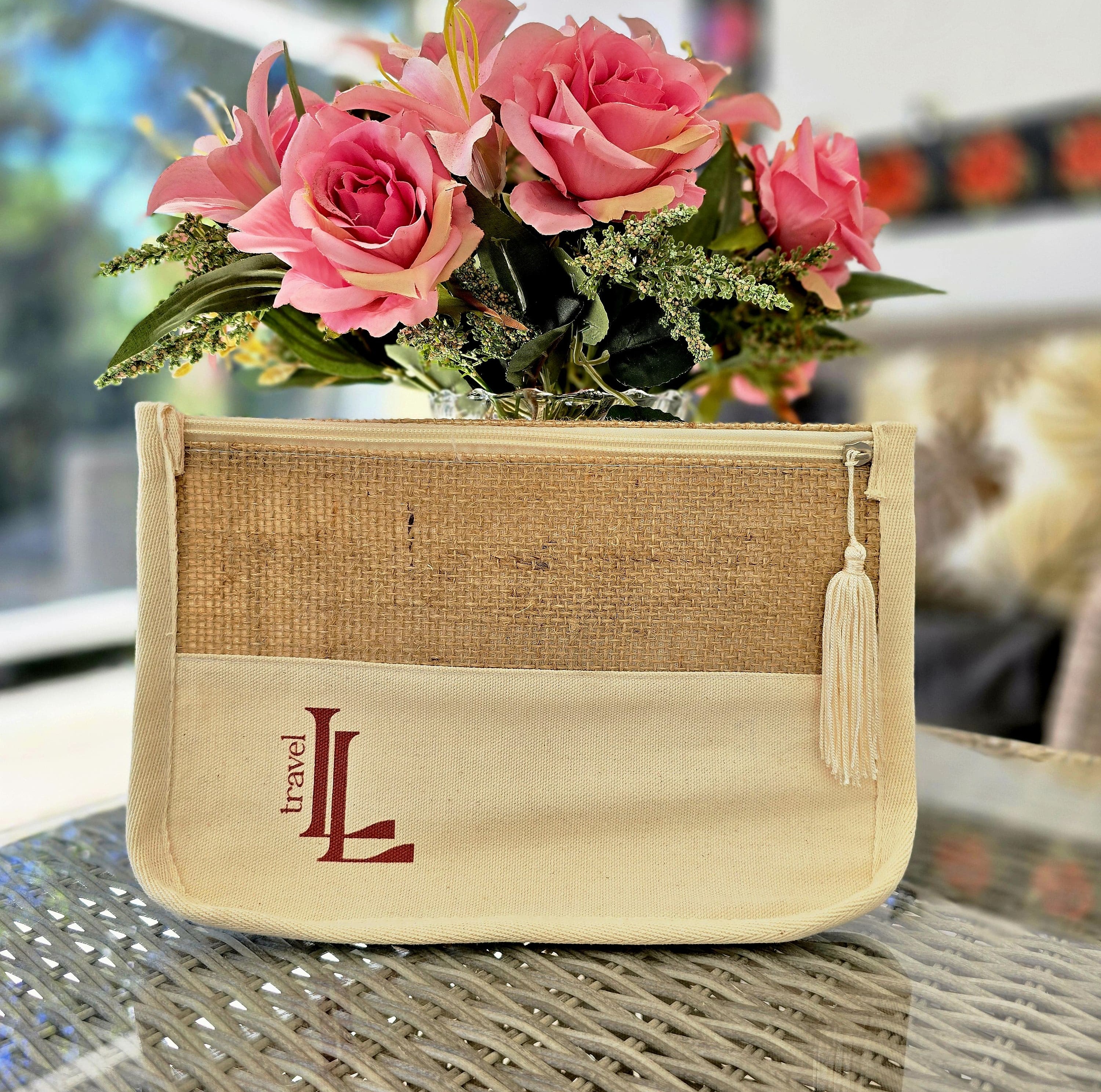 Clutch Ecológica em Lona de Algodão Cru e Juta Natural - Ref.: Adão
