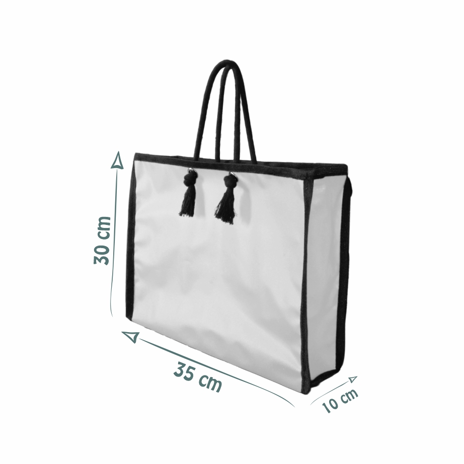 Sacola Reuse em PVC All Clear com Alça em Corda - Ref.: Funk