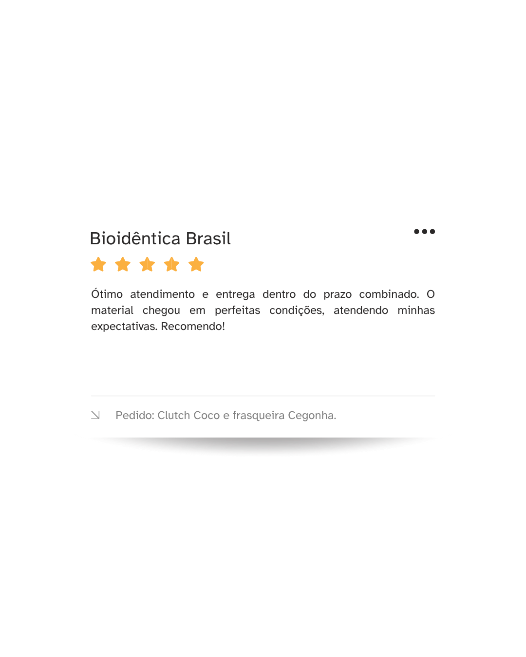 Avaliações reais de quem passou por toda a experiência desde o orçamento ao recebimento do pedido em mãos!