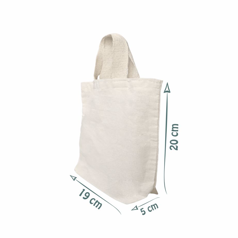 Sacola Ecológica em Algodão Cru - Ref.: Tulipa