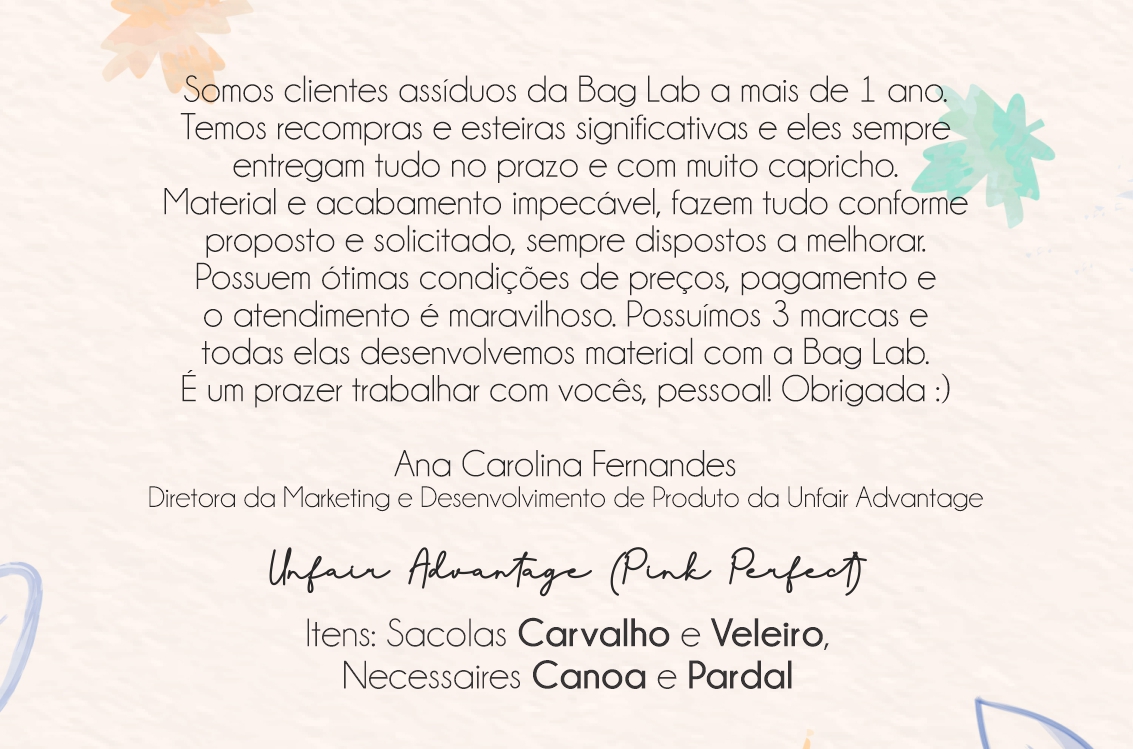 Depoimentos - Avaliação do cliente!