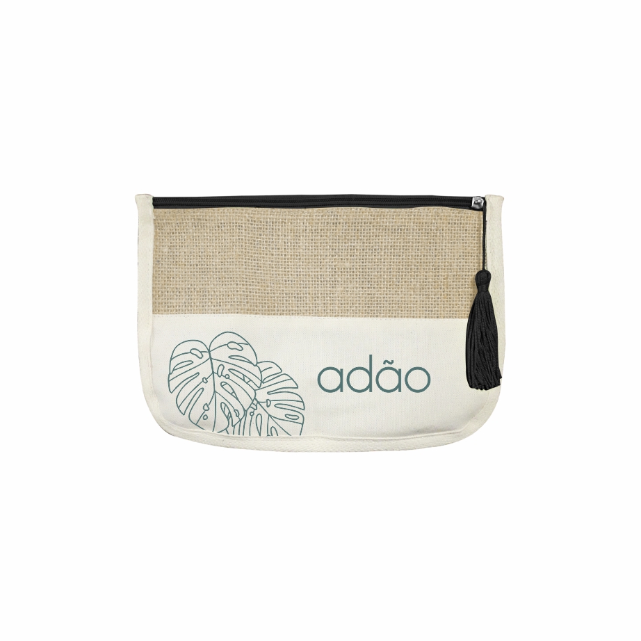 Clutch Ecológica em Lona de Algodão Cru e Juta Natural - Ref.: Adão