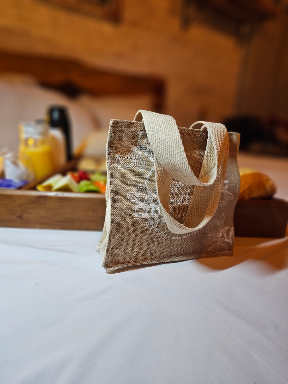 Ecobag ecológica Premium - Ref.: Avelã- em lona algodão cru + juta premium