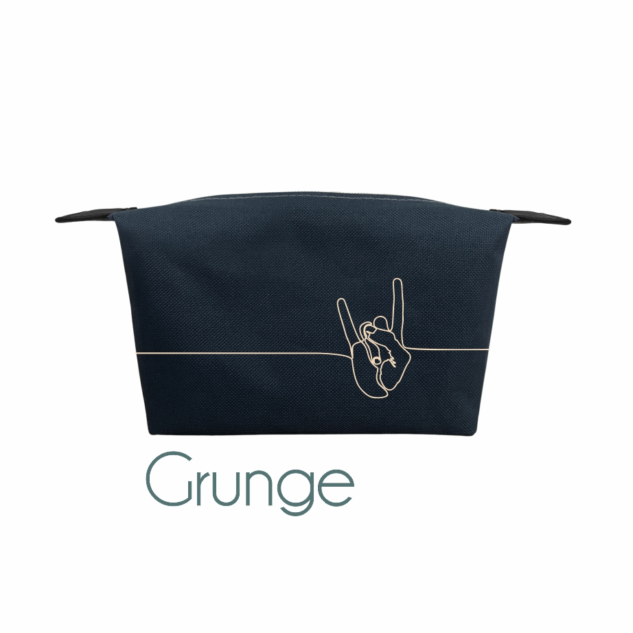 Necessaire Unissex em Nylon 600 com Puxadores de Corino - Ref.: Grunge
