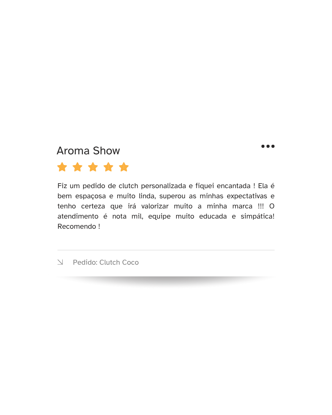 Avaliações reais de quem passou por toda a experiência desde o orçamento ao recebimento do pedido em mãos!