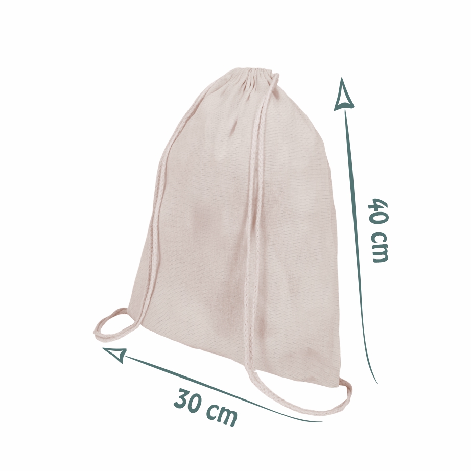 Sacochila Ecológica em Algodão Cru - Ref.: Beta