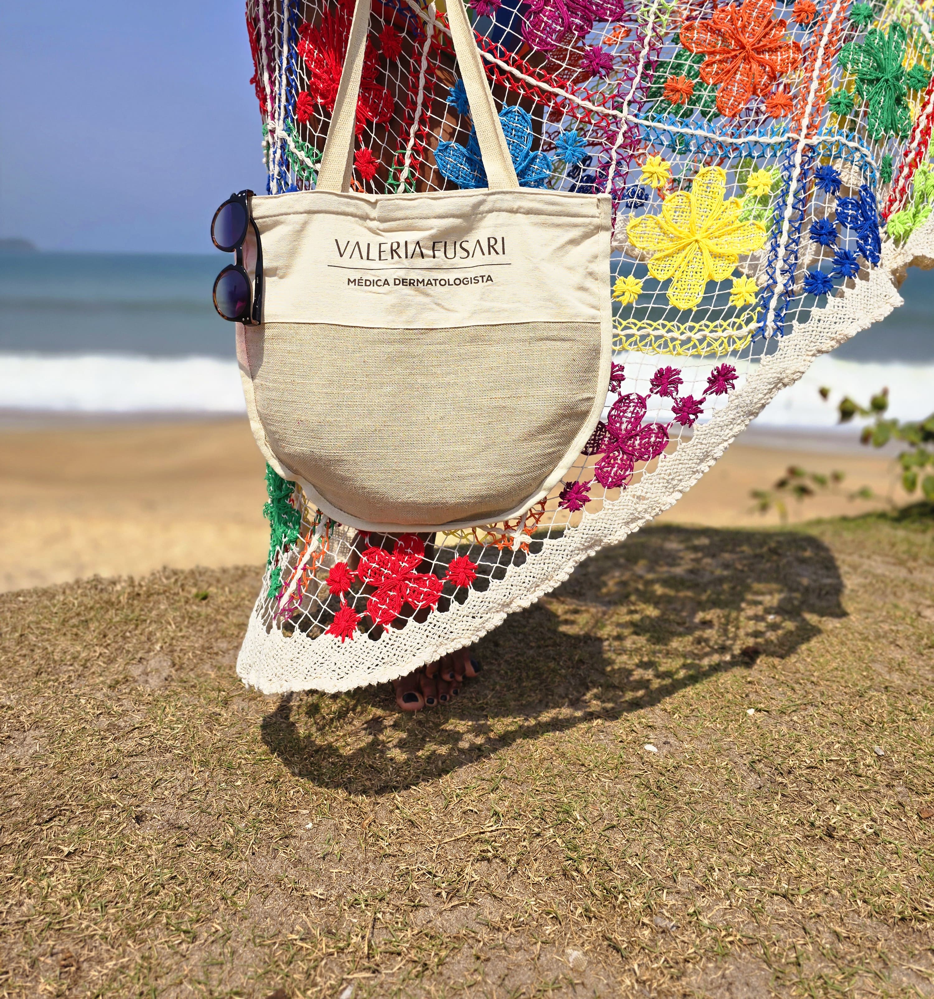 Ecobag Premium Redonda em Juta Engomada e Lona de Algodão - Ref.: Baobá