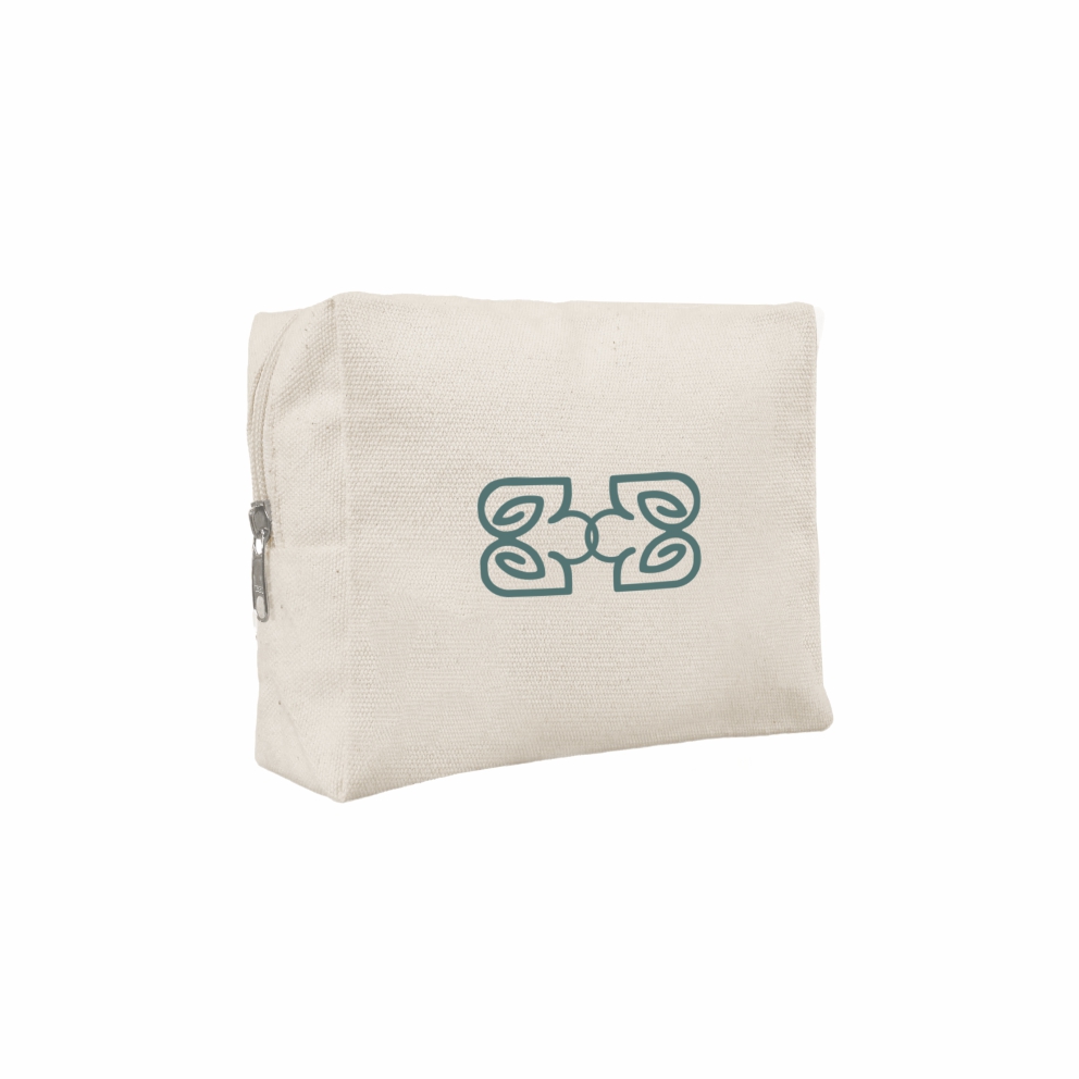 Necessaire Ecológica em Lona de Algodão Cru - Ref.: Pardal