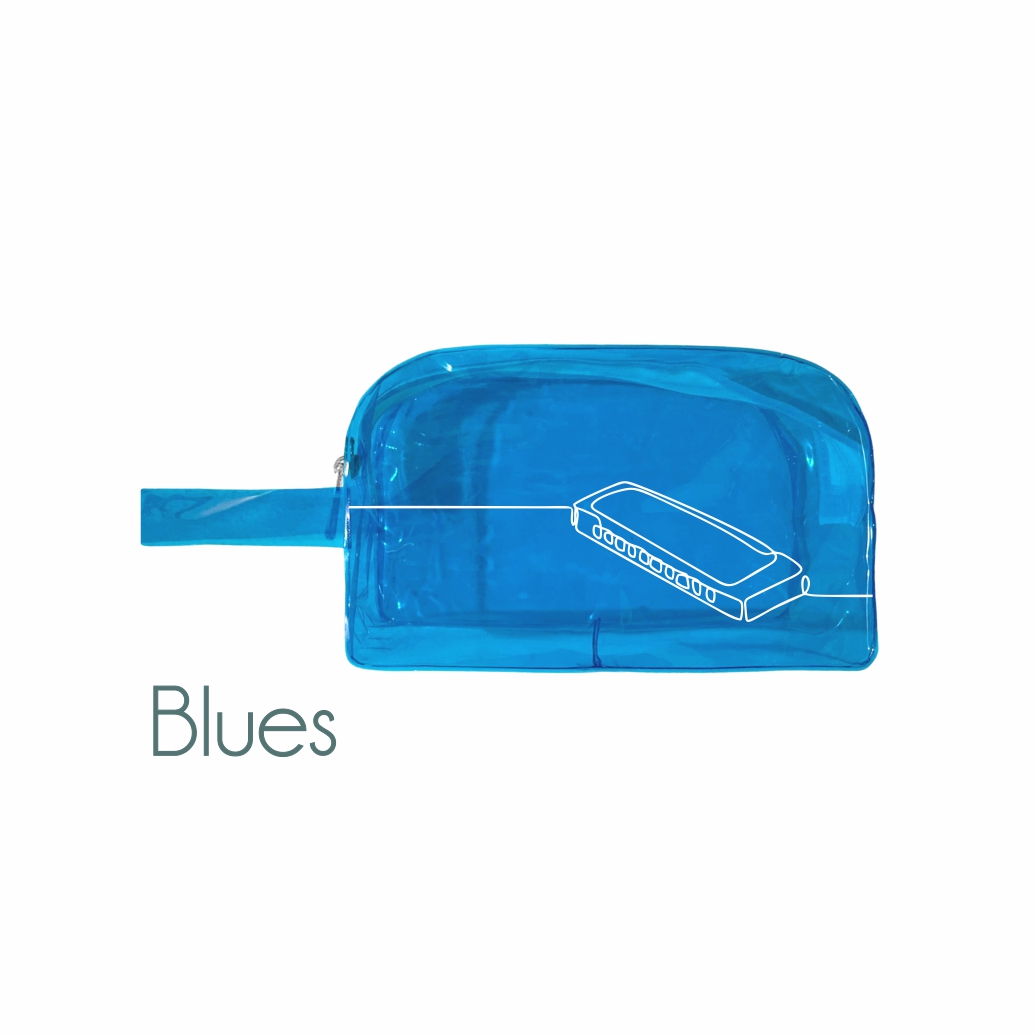 Necessaire Soldada em PVC Colorido com Fechamento em Zíper - Ref.: Blues