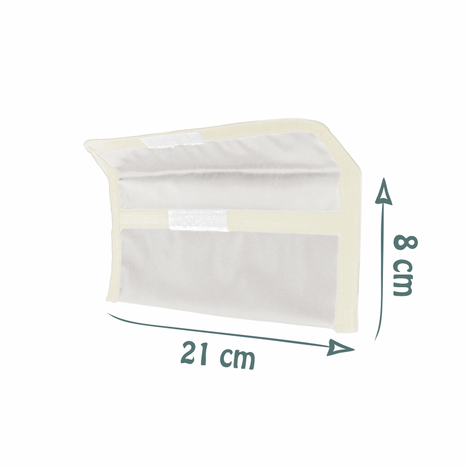 Porta Óculos em PVC All Clear com Fechamento Velcro e Viés Marfim - Ref.: Flash Dance