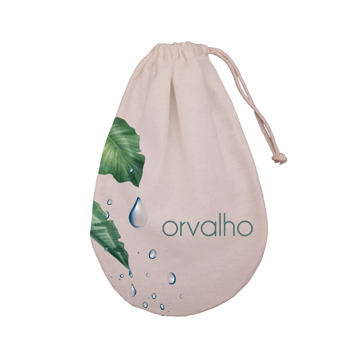 Saco Ecológico com Fundo Arredondado em Algodão Cru - Ref.: Orvalho