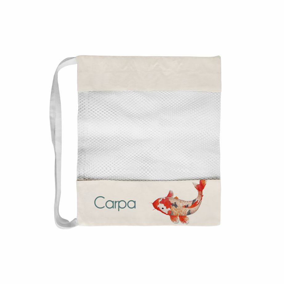 Sacochila Ecológica em Lona de Algodão Cru e Tela Poliéster Vôlei - Ref.: Carpa