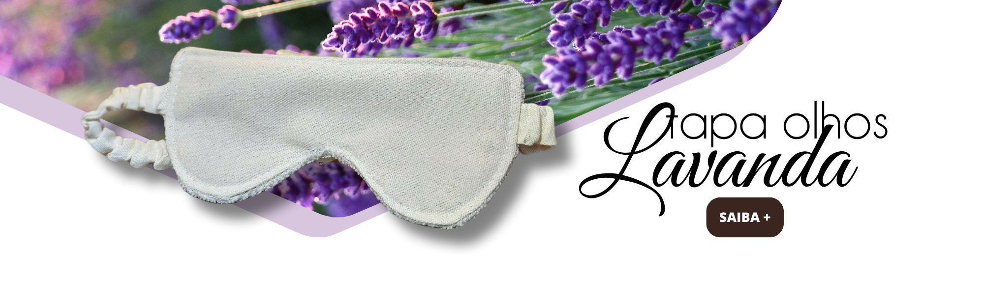 Tapa olho ecológico - ref.: Lavanda  | Feito em lona + toalha 100% algodão
