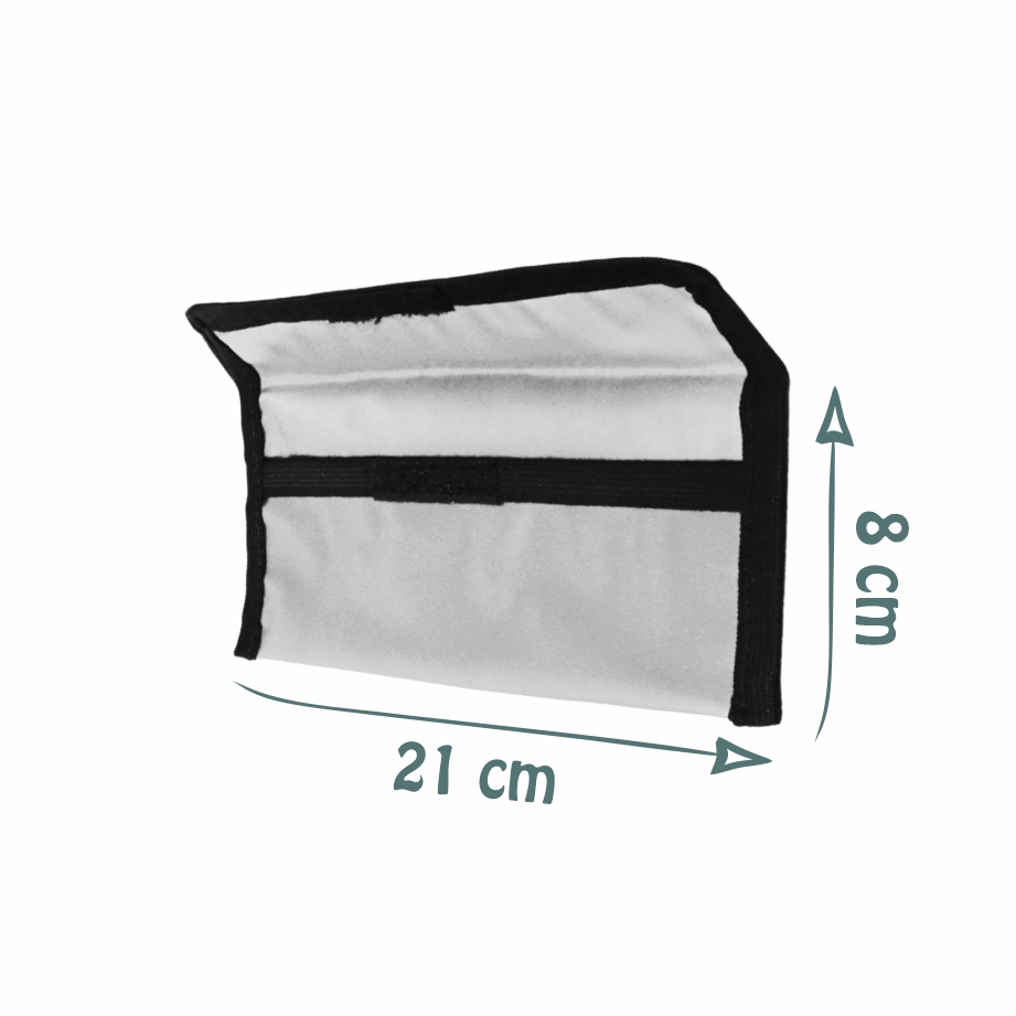 Porta Óculos em PVC All Clear com Fechamento Velcro e Viés Preto - Ref.: Flash Dance