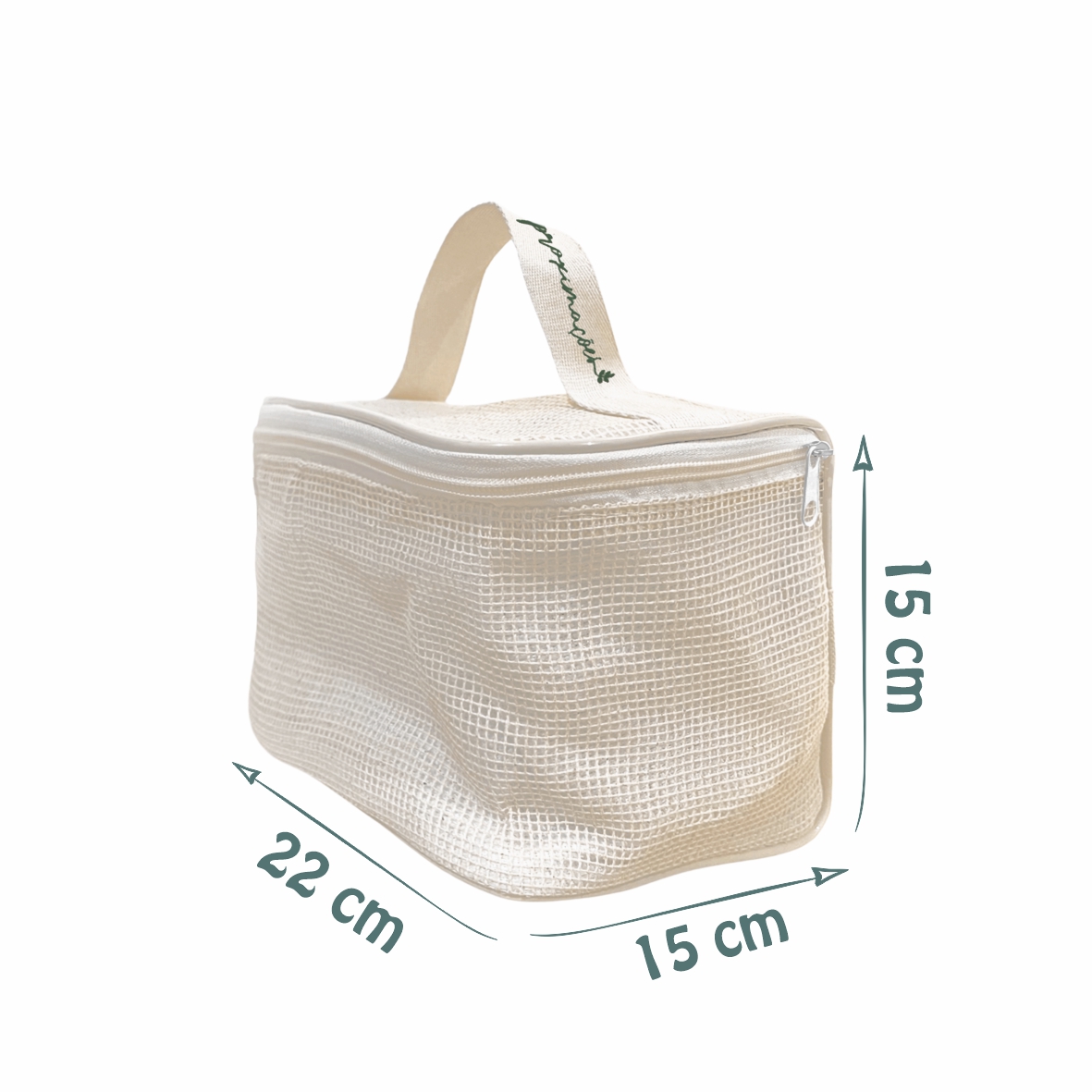 Frasqueira Ecológica em Talagarça de Algodão Cru e Forro Atoalhado - Ref.: Águia